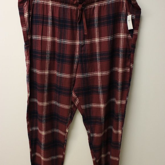 Men's Red Plaid Old Navy Pajama Pants - Picture 1 of 4